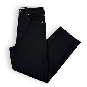 Everlane The Way High Straight Leg Jeans Women's Size 24 Long Black